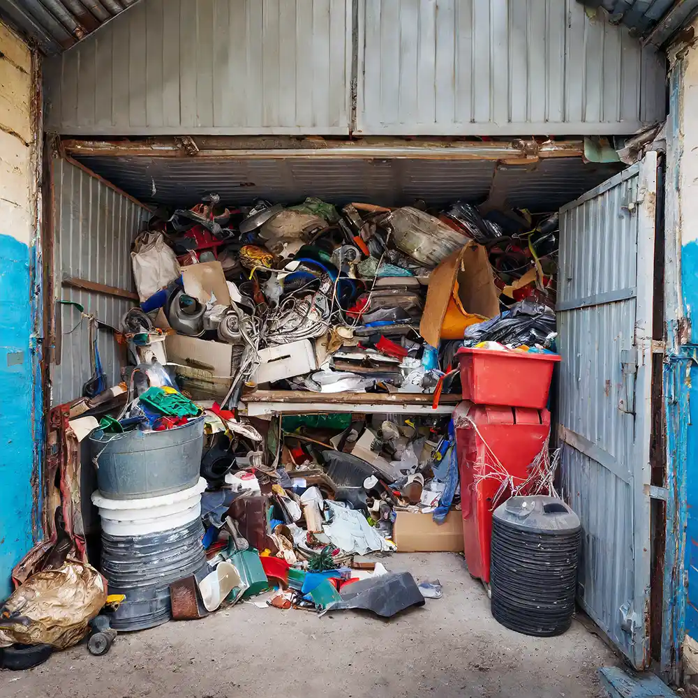 Junk removal team hauling away debris in Austin