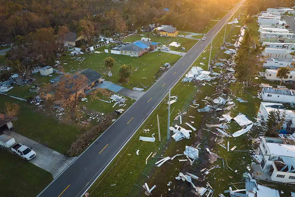 Storm debris removal in Austin after a disaster